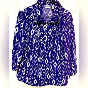 Chicos Zenergy Neema Purple Print Jacket